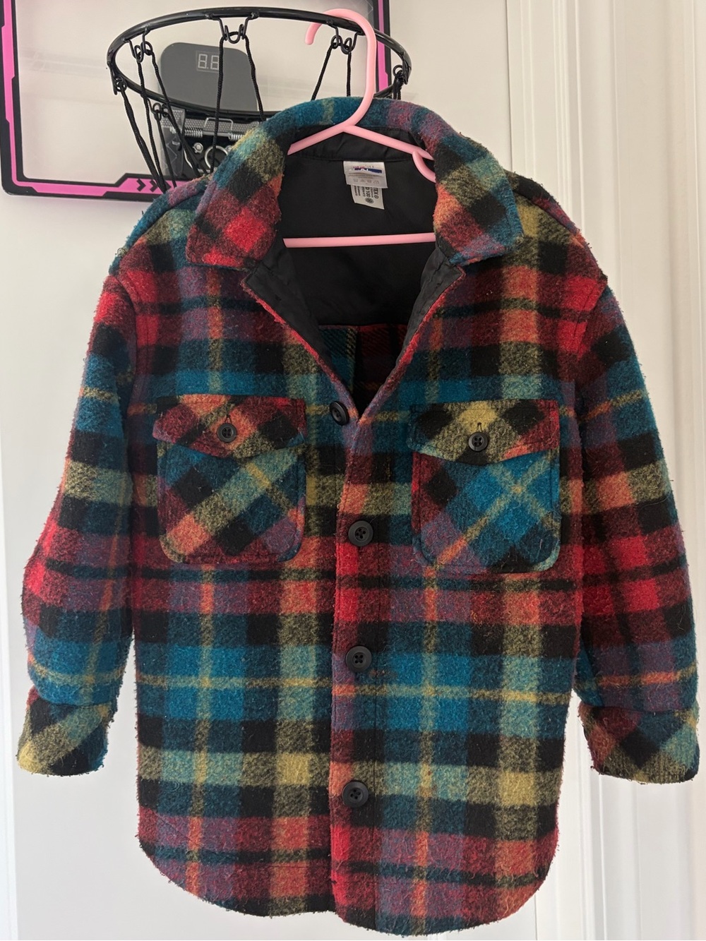 Multicolor Plaid Button-Up Shacket